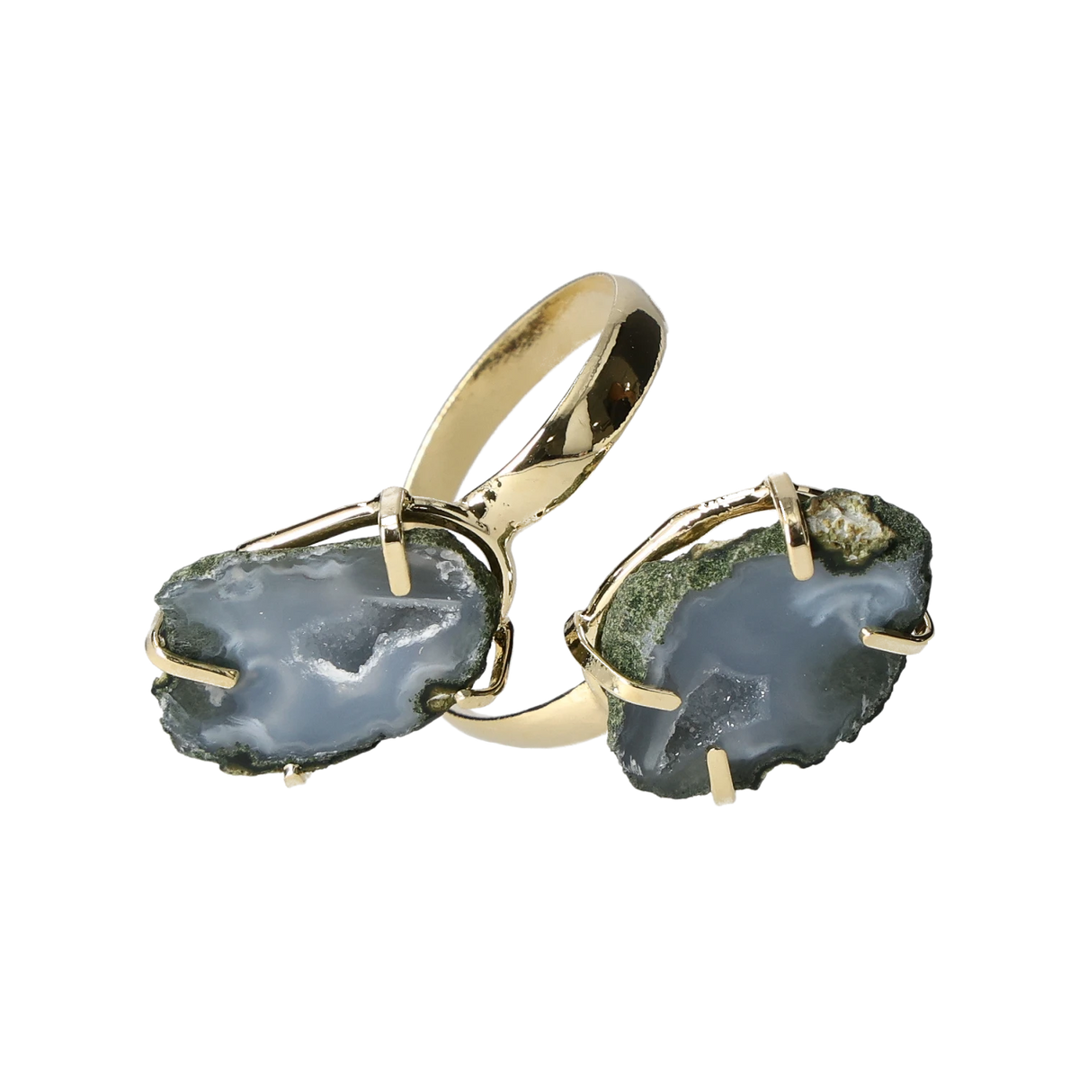 Agate Geode Ring Gold 40000181