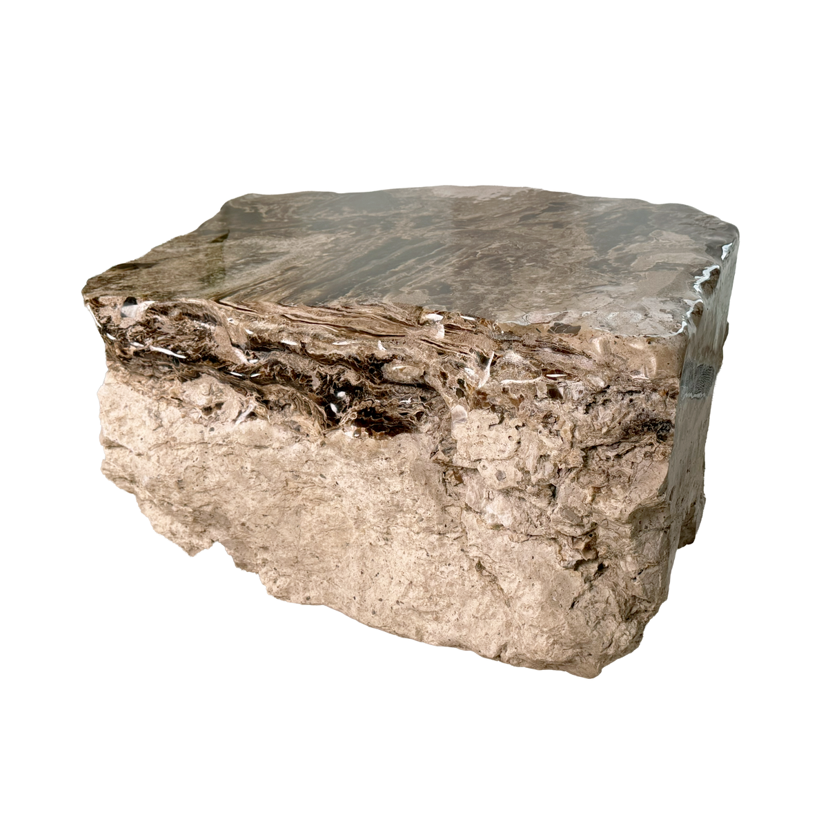 Coffee table in onyx 1350 × 1000 × 440 mm