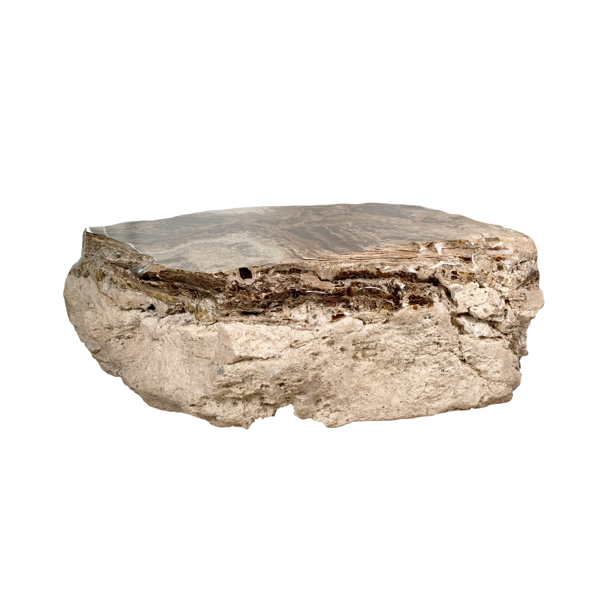 Coffee table in onyx 1350 × 1000 × 440 mm