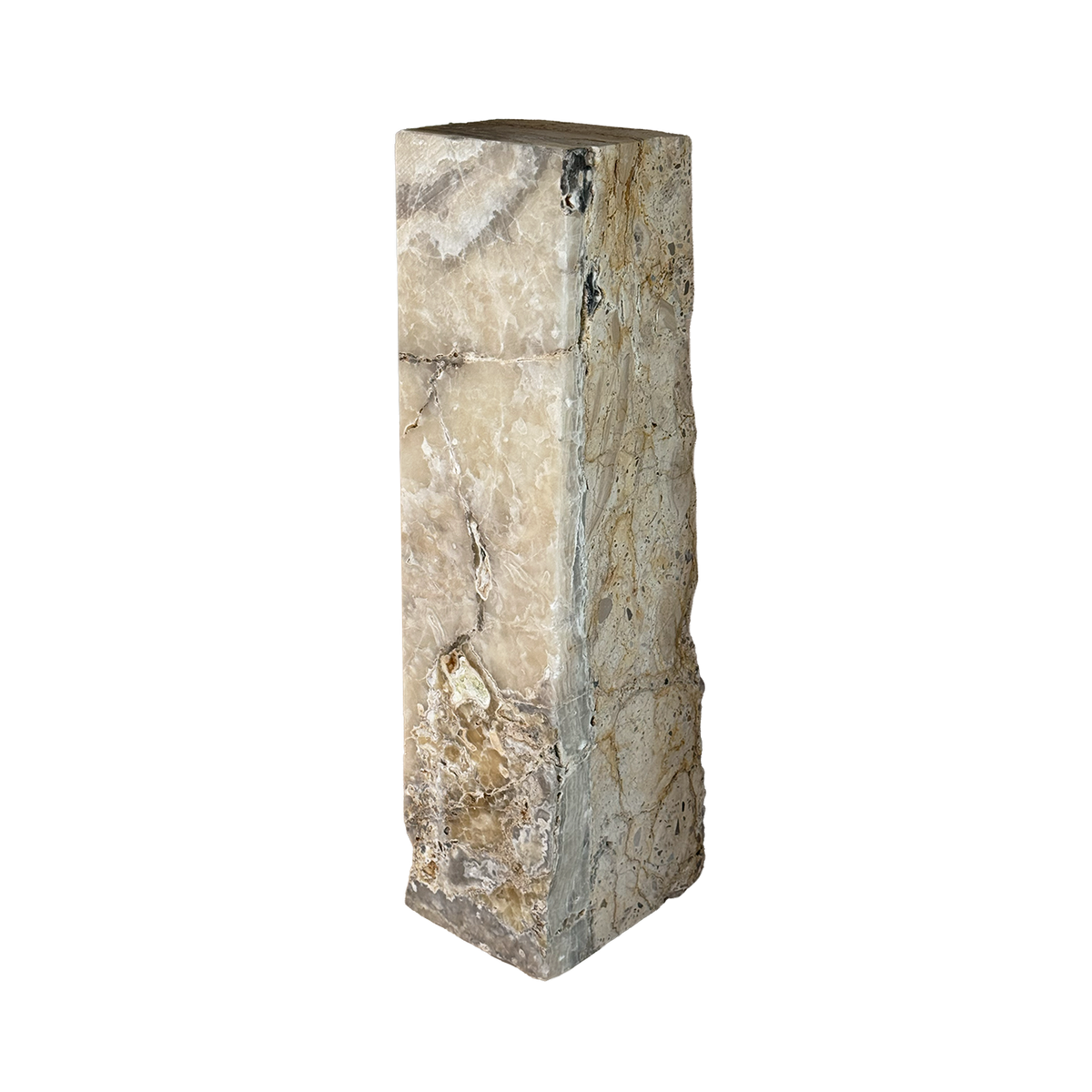 Calcite onyx plinth 400 × 1200 × 300 mm
