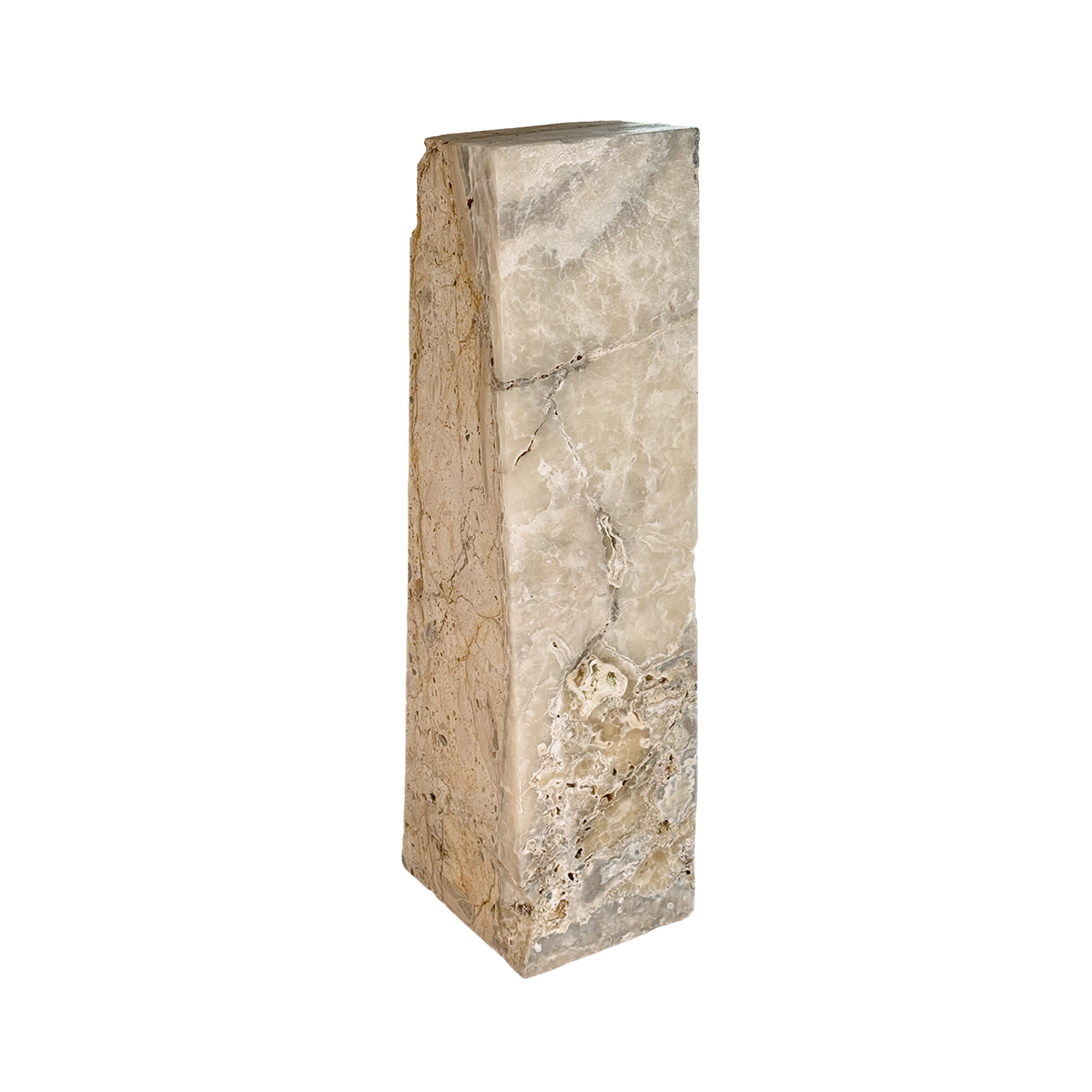Calcite onyx plinth 400 × 1200 × 300 mm