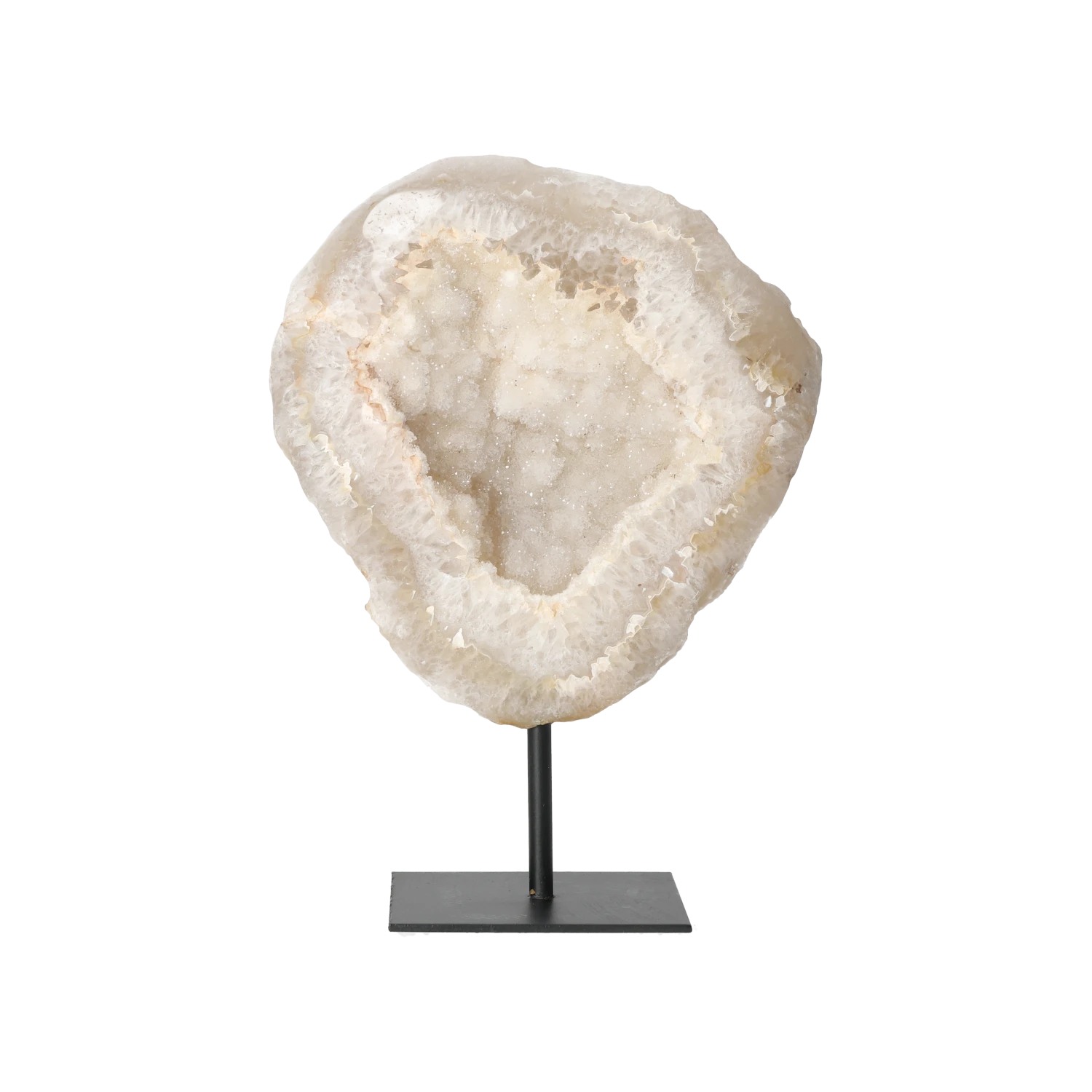 Semi polished Multi-crystallized Quartz on Metal Base 10000439