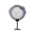 Agate Geode with Quartz on Stand 10000445