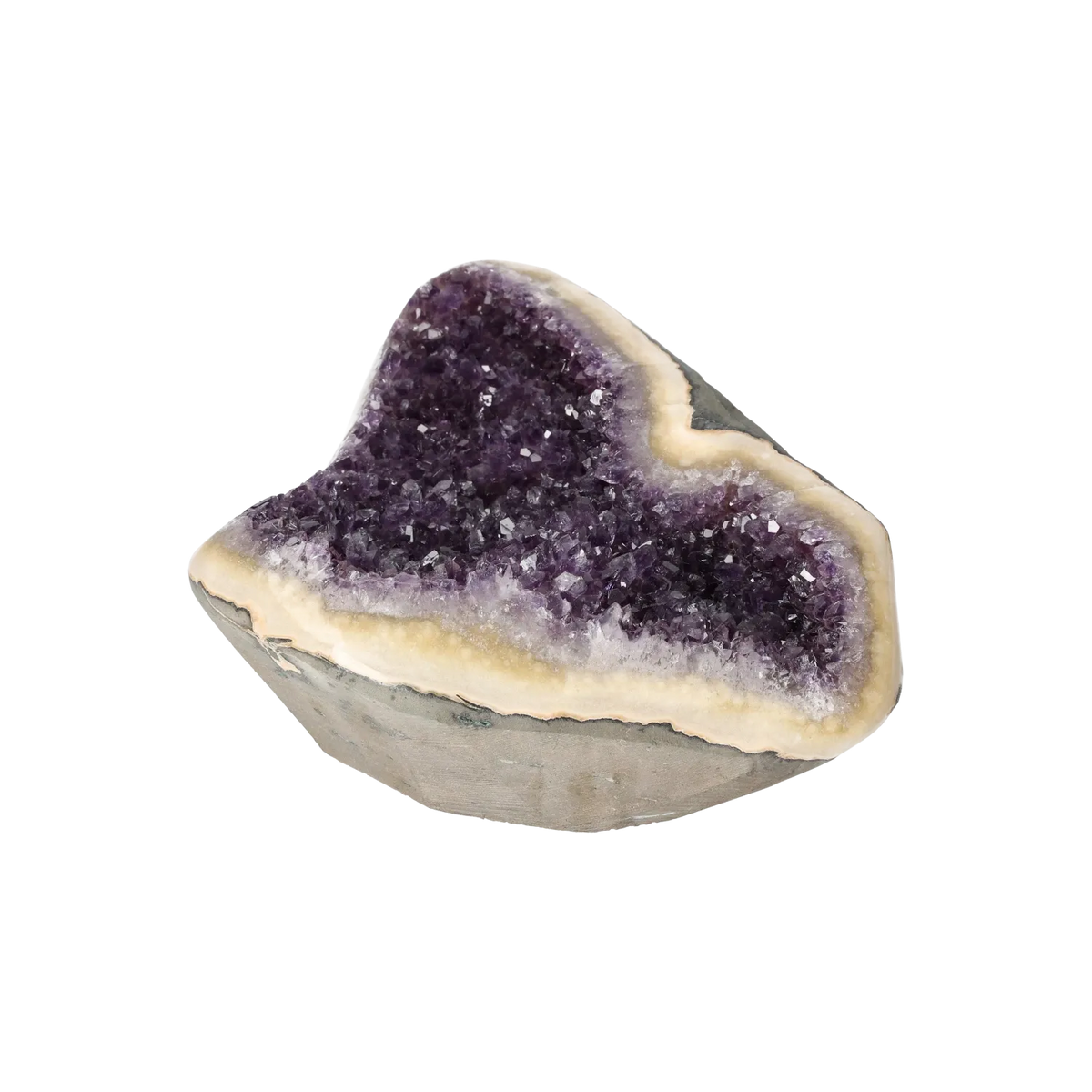 Semi polished Chalcedony with Amethyst 10000389