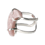 Rose Amethyst Moon Sterling Silver Ring