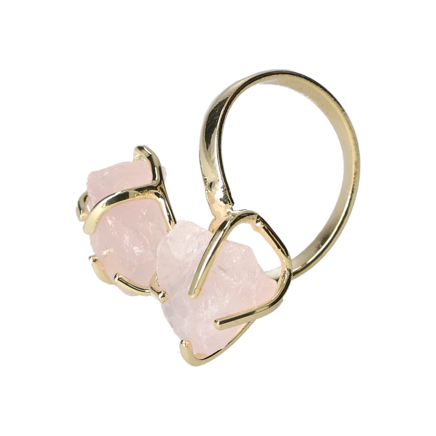 Rose Quartz Ring  Gold