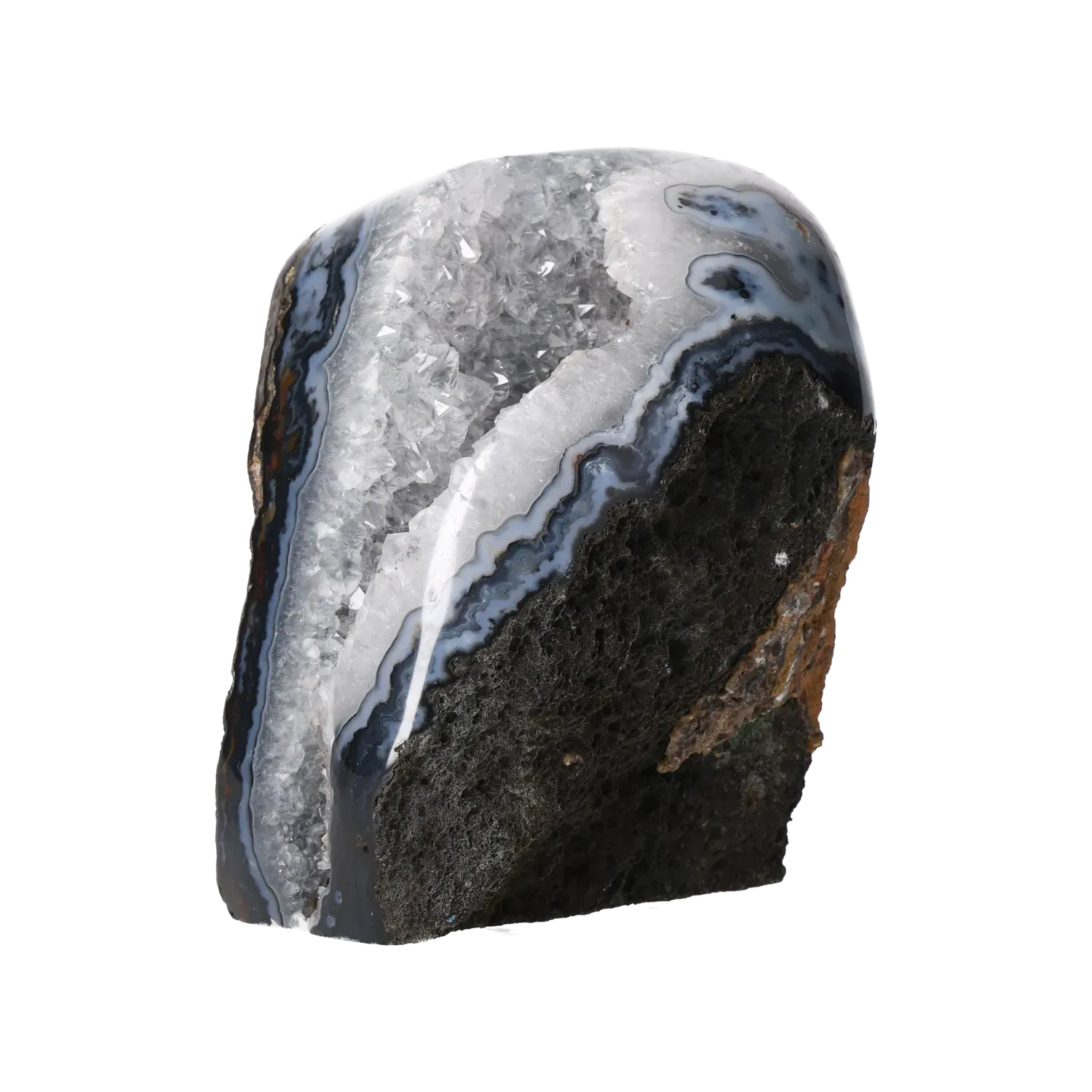 Agate Geode with Quartz Cut Base 10000419