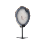 Agate Geode with Quartz on Stand 10000445