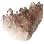 Quartz cluster with lithium, showcasing Sylvia Crystals' premium quality and calming energy vibrations. Perfect for mind harmony.