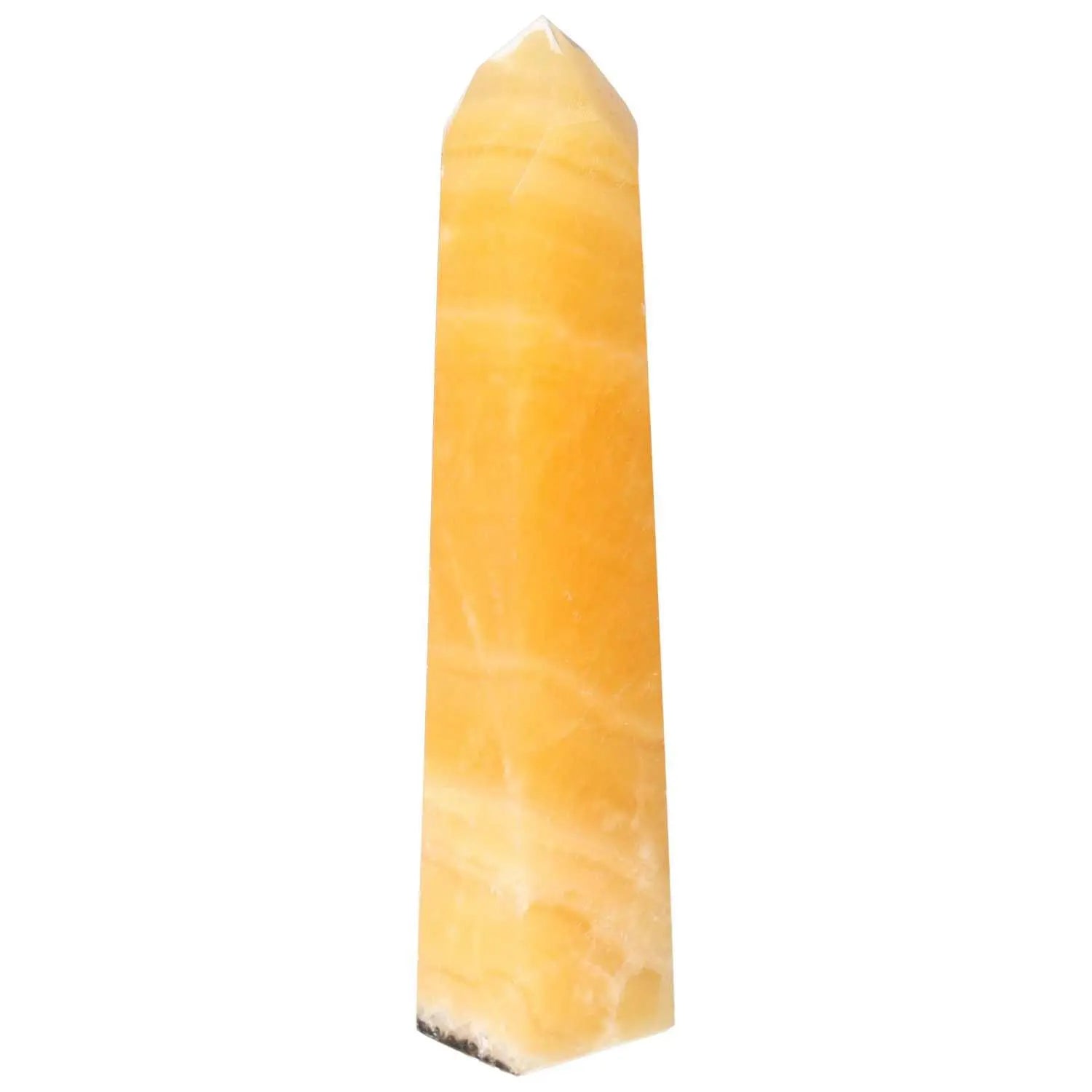 Mexican Calcite Obelisk by Sylvia Crystals, a premium gem for personal growth and space embellishment, enhancing confidence and goals.