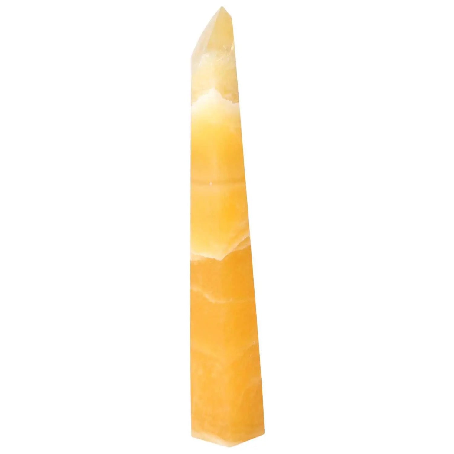 Mexican Calcite Obelisk by Sylvia Crystals, a premium crystal for enhancing self-confidence and memory, with elegant design.