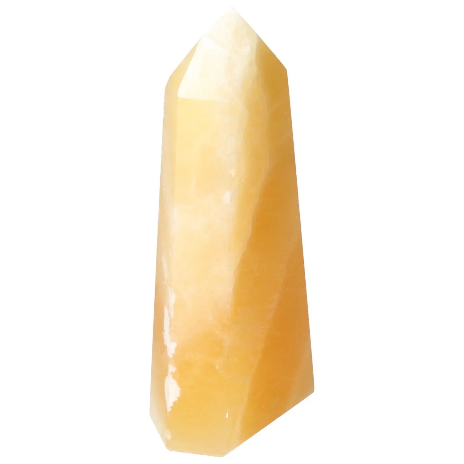 Mexican Calcite Obelisk from Sylvia Crystals, a luxury spiritual tool for self-confidence, personal growth, and motivation.