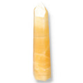 Mexican Calcite Obelisk crystal, symbol of positive energy and motivation, handpicked by Sylvia Crystals for premium quality.