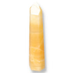 Mexican Calcite Obelisk crystal, symbol of positive energy and motivation, handpicked by Sylvia Crystals for premium quality.