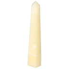 Mexican Calcite Obelisk by Sylvia Crystals, radiating positive energy, boosts self-confidence and motivation for personal growth.