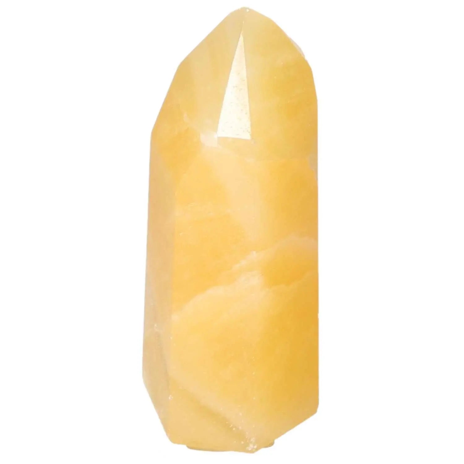 Mexican Calcite Obelisk from Sylvia Crystals, a luxury artifact for enhancing self-confidence and conscious living.