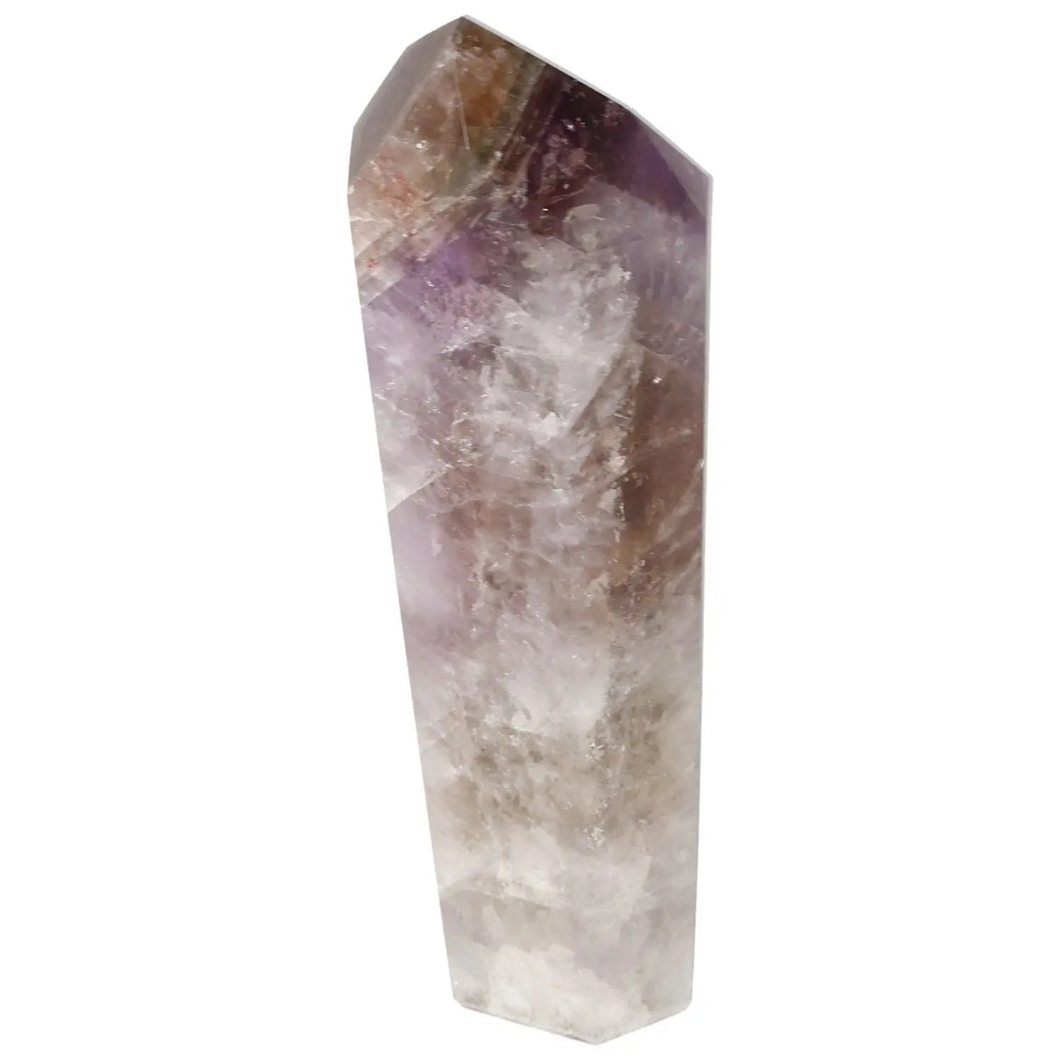 Seven Point Polished Amethyst crystal, highlighting its exquisite craftsmanship and stress-relieving energy, for conscious living.