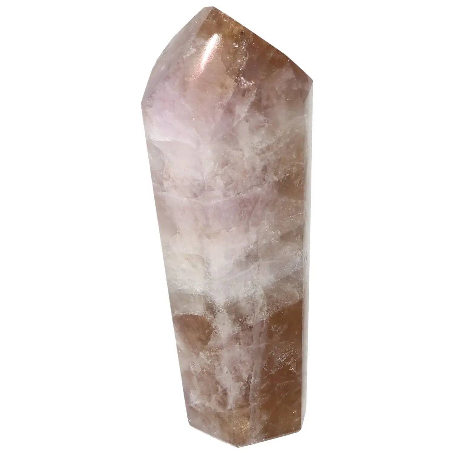 Seven Point Polished Amethyst crystal with calming and transformative energy; a premium Sylvia Crystals product for stress relief.