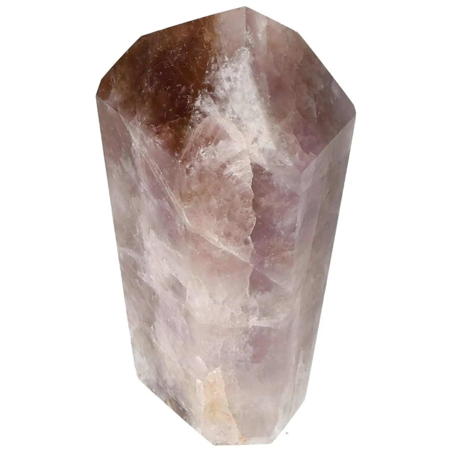 Seven Point Polished Amethyst crystal, deep purple hues, Sylvia Crystals, symbolizes tranquility and spiritual clarity, premium gemstone.