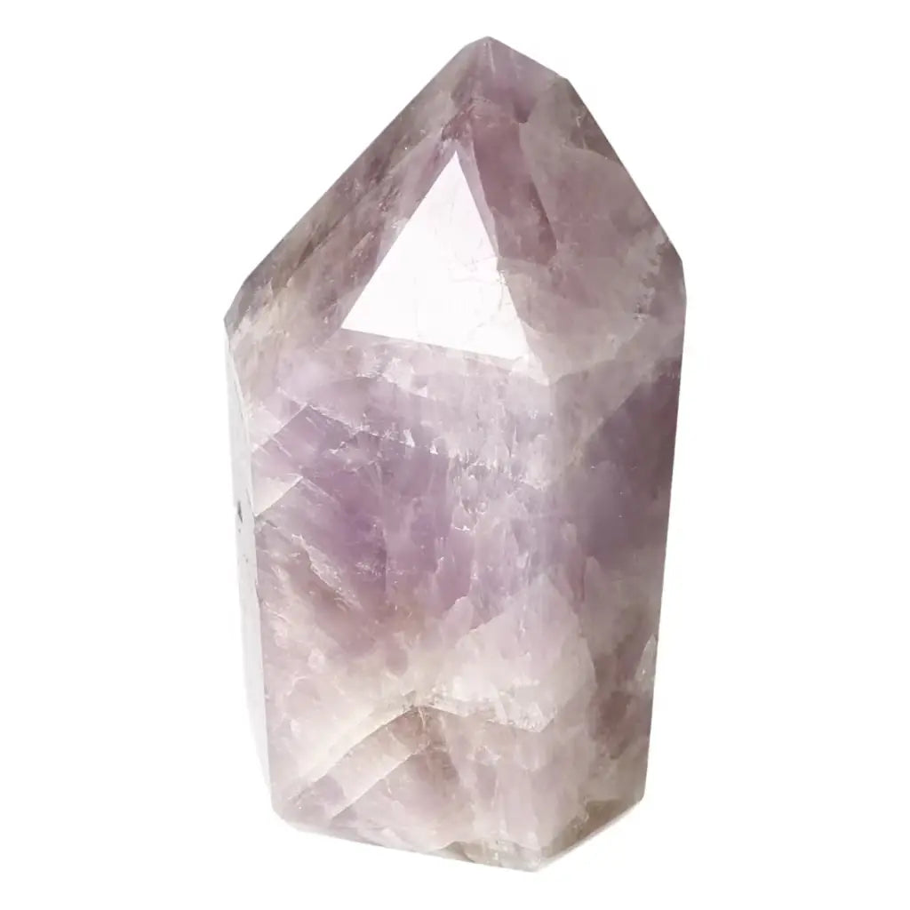 Seven Point Polished Amethyst crystal for tranquility and stress relief, premium Sylvia Crystals product, enhances concentration.