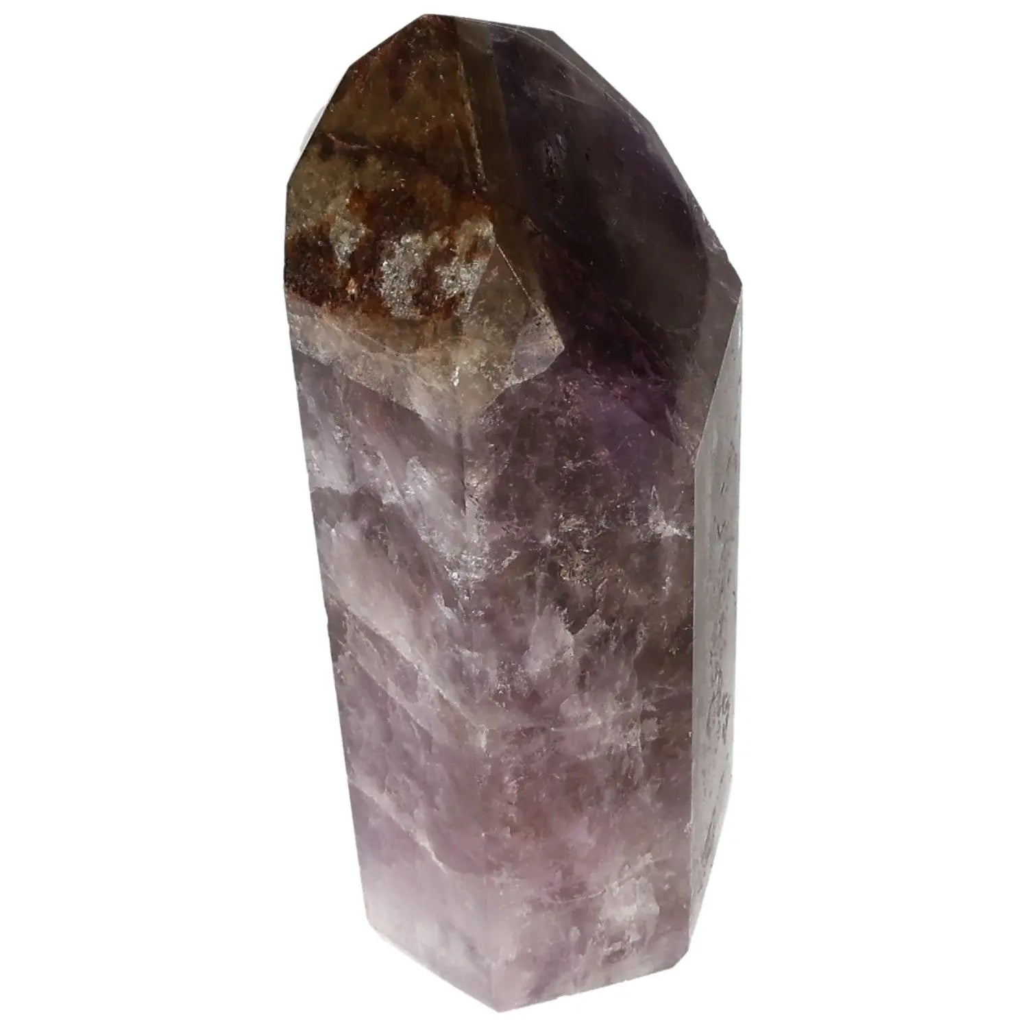 Seven Point Polished Amethyst Crystal from Sylvia Crystals, enhances concentration and boosts energy with aesthetic allure.
