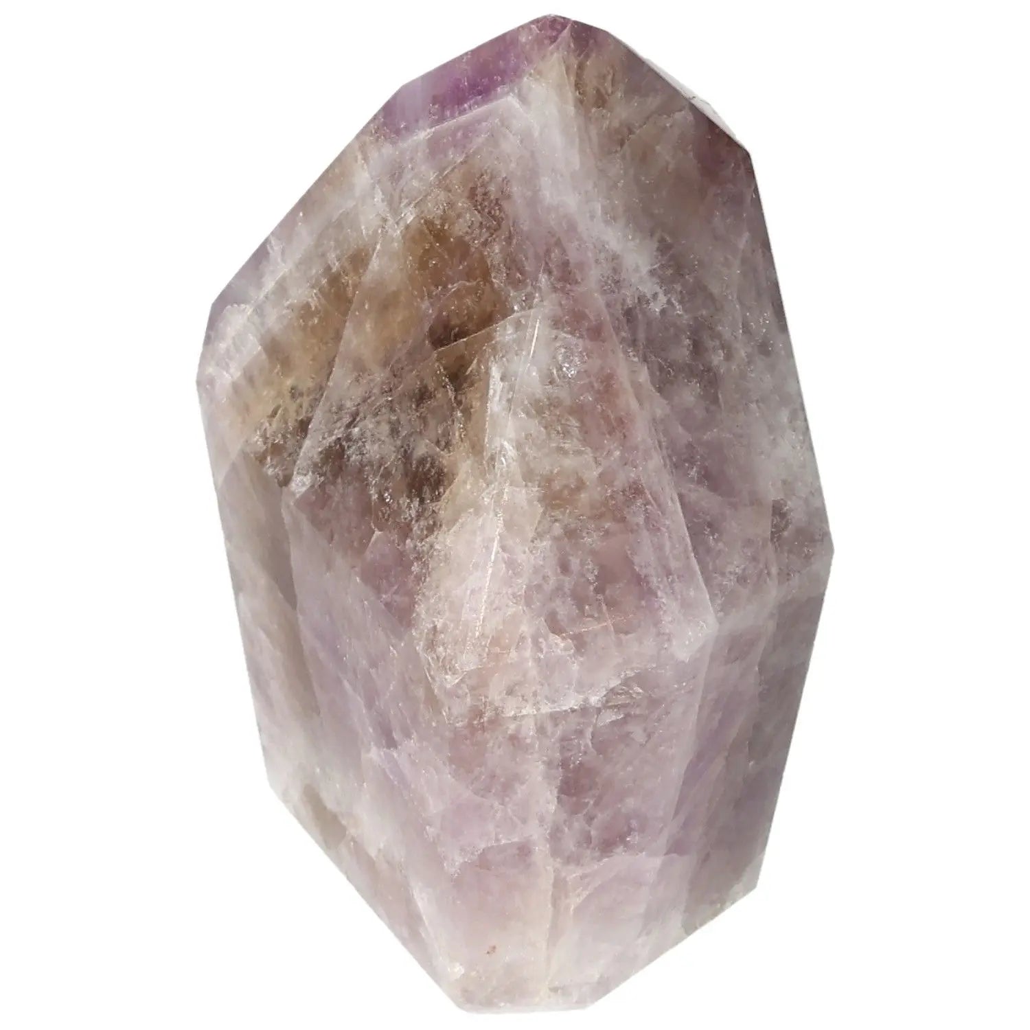 Seven Point Polished Amethyst crystal from Sylvia Crystals, enhancing spirituality and concentration with stress-relieving properties.