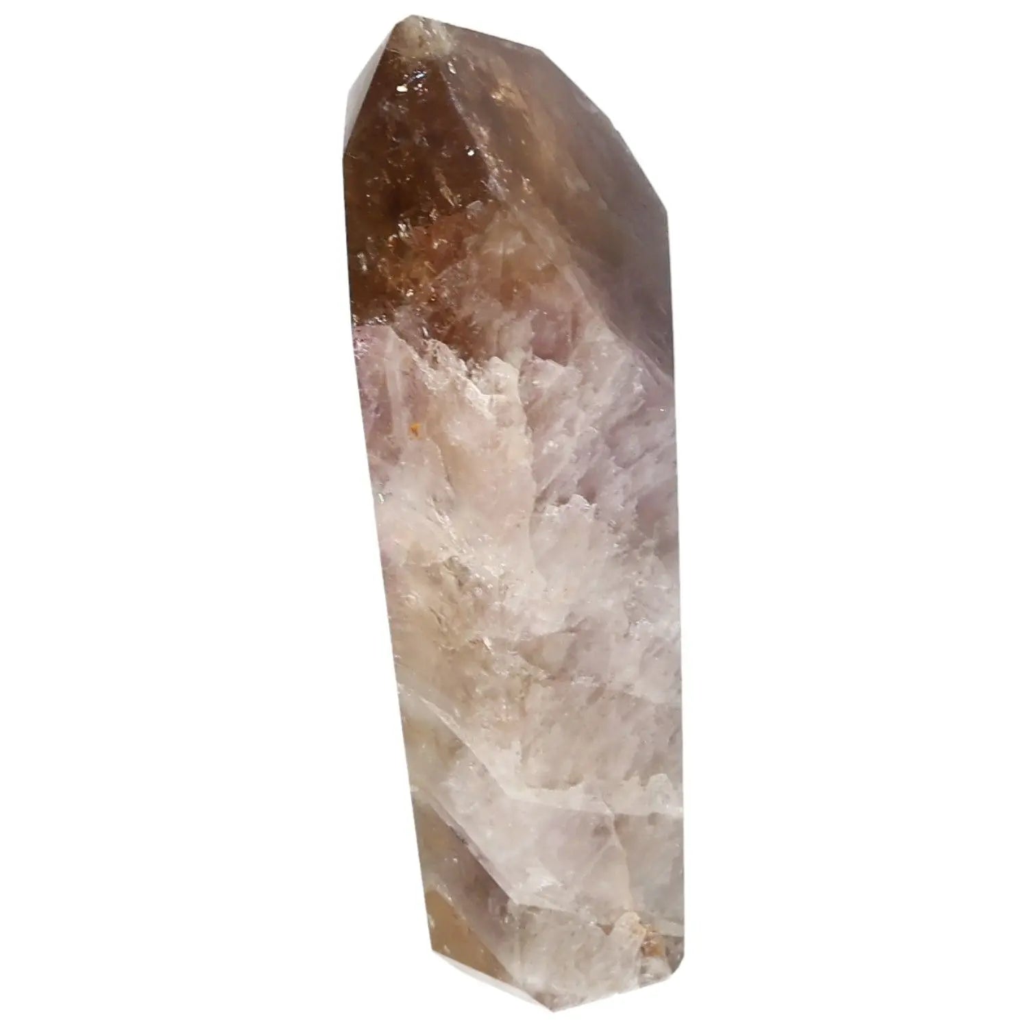 Seven Point Polished Amethyst crystal by Sylvia Crystals, premium quality, enhances concentration, reduces stress, luxury decor.