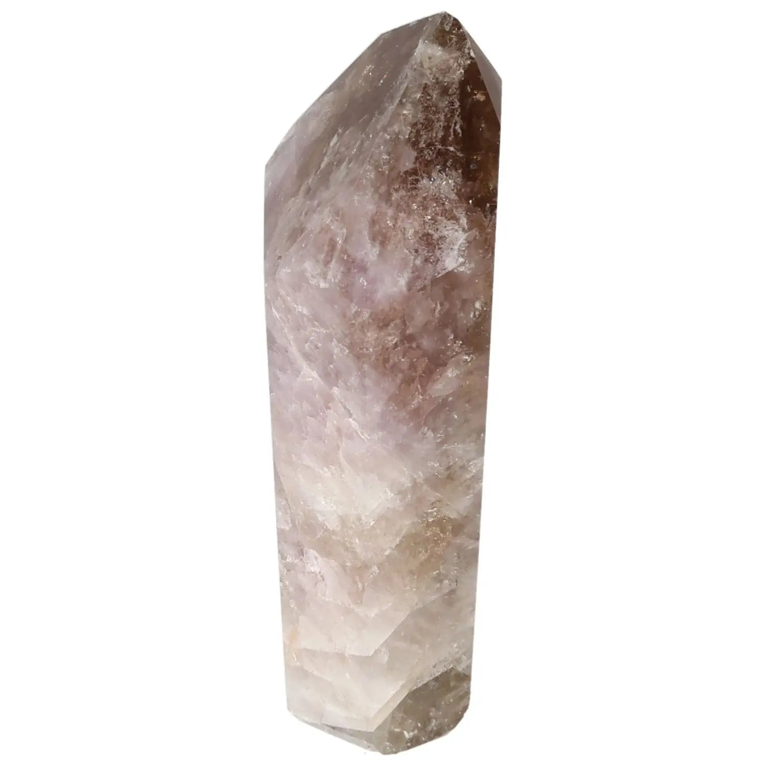 Seven Point Polished Amethyst Crystal for stress reduction and concentration, by Sylvia Crystals, showcasing luxury and craftsmanship.