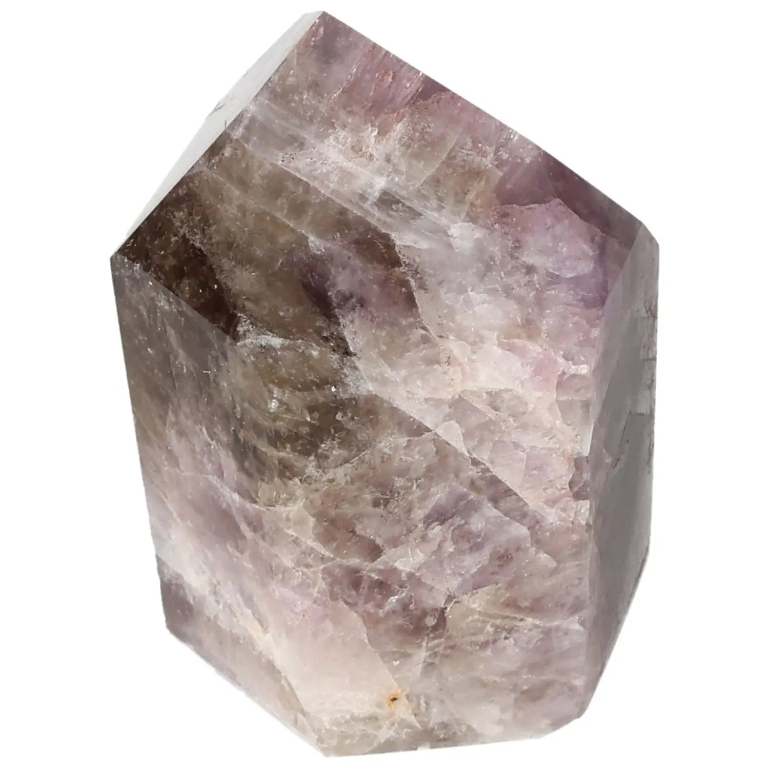 Seven Point Polished Amethyst by Sylvia Crystals, elegant gemstone for stress relief and concentration enhancement.