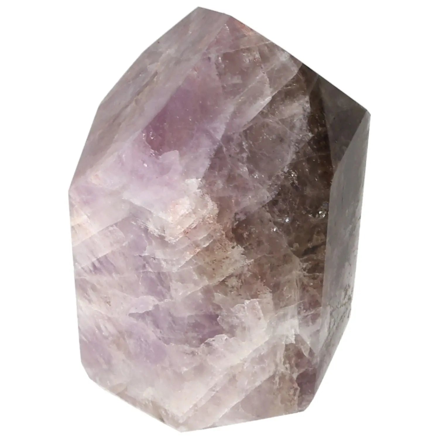 Seven Point Polished Amethyst gemstone by Sylvia Crystals, known for elegance and stress reduction, featuring intricate natural patterns.