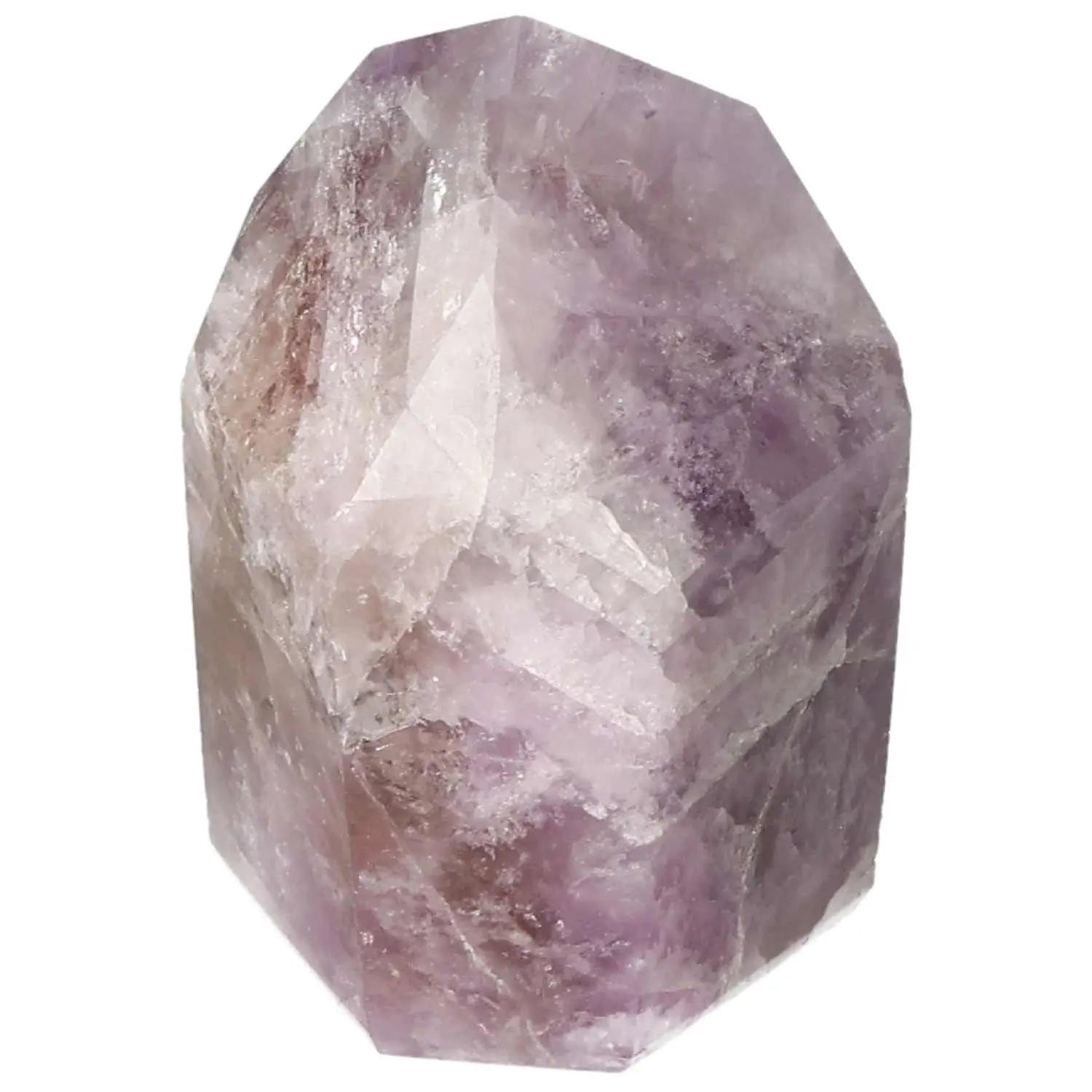 Exquisite seven point polished amethyst crystal by Sylvia Crystals, showcasing elegance and spiritual vitality for energy enhancement.