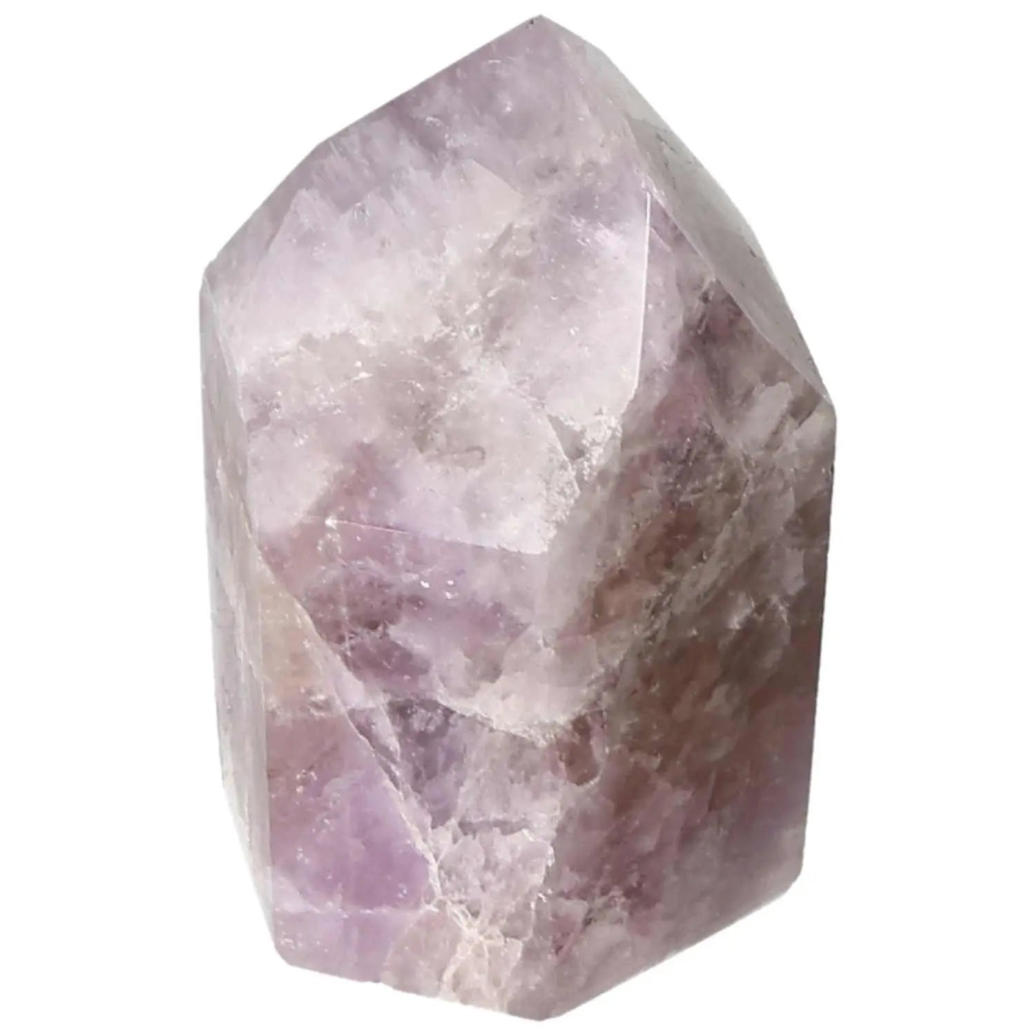 Seven Point Polished Amethyst crystal by Sylvia Crystals, showcasing elegance and spiritual energy in a luxurious form.