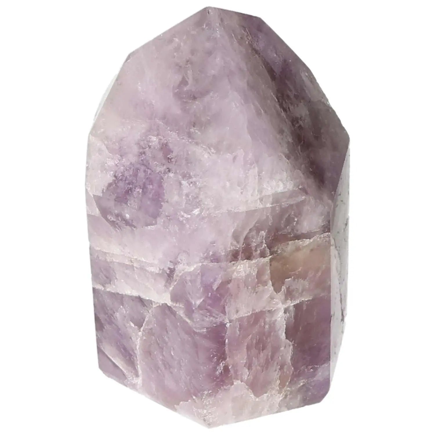 Seven Point Polished Amethyst crystal by Sylvia Crystals, showcasing elegance and spiritual vitality in a luxurious design.