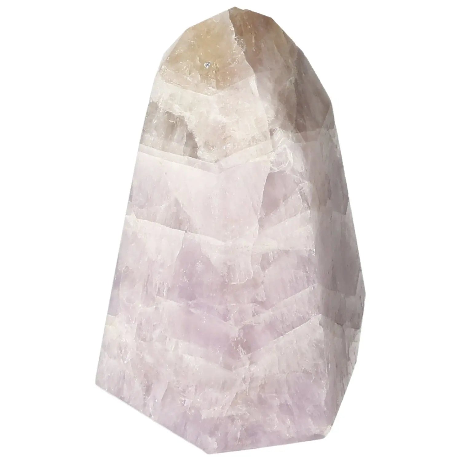 Elegant Seven Point Polished Amethyst crystal from Sylvia Crystals, known for stress reduction and luxury.