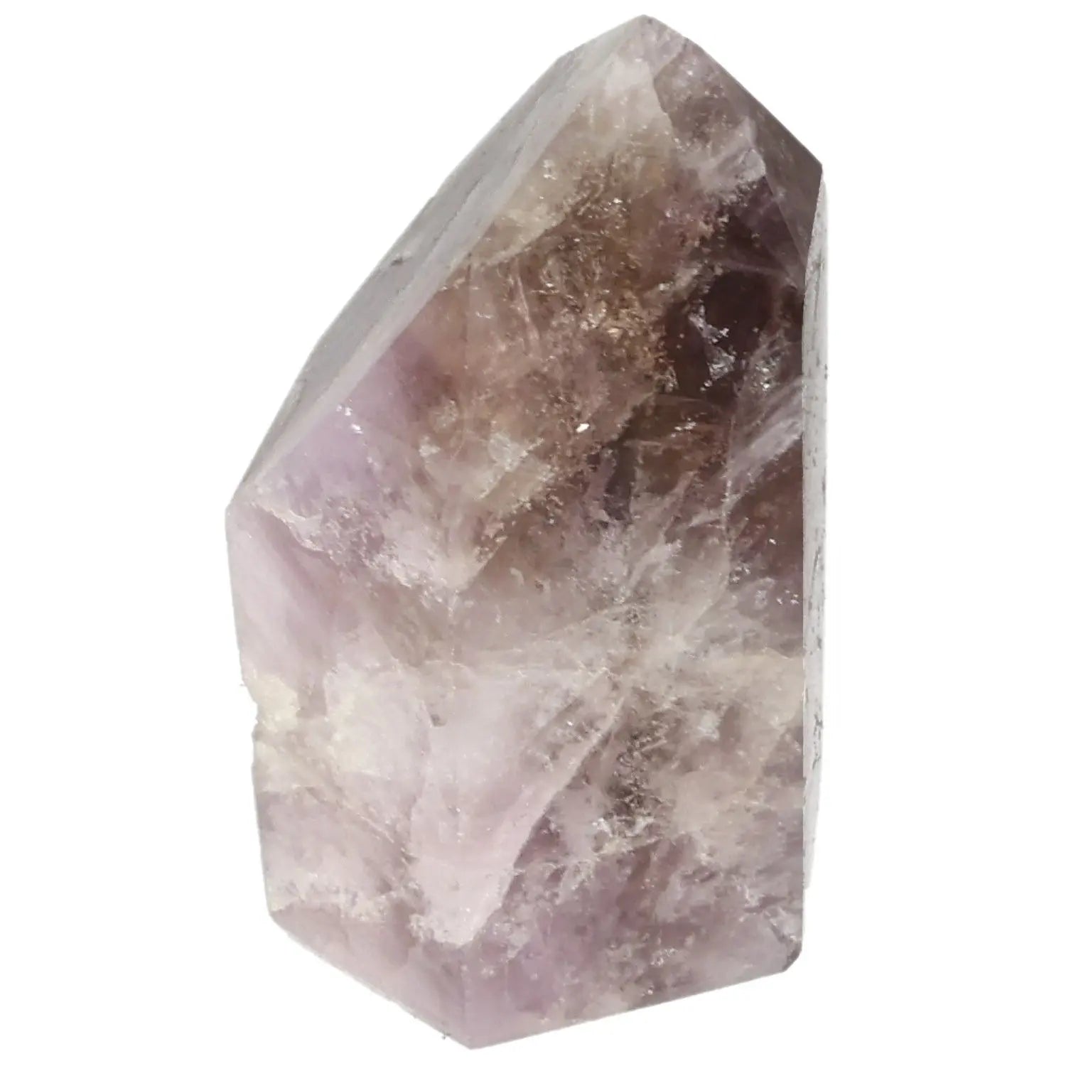 Seven Point Polished Amethyst crystal, a luxury Sylvia Crystals creation, enhances spiritual awareness and showcases stunning visual appeal.