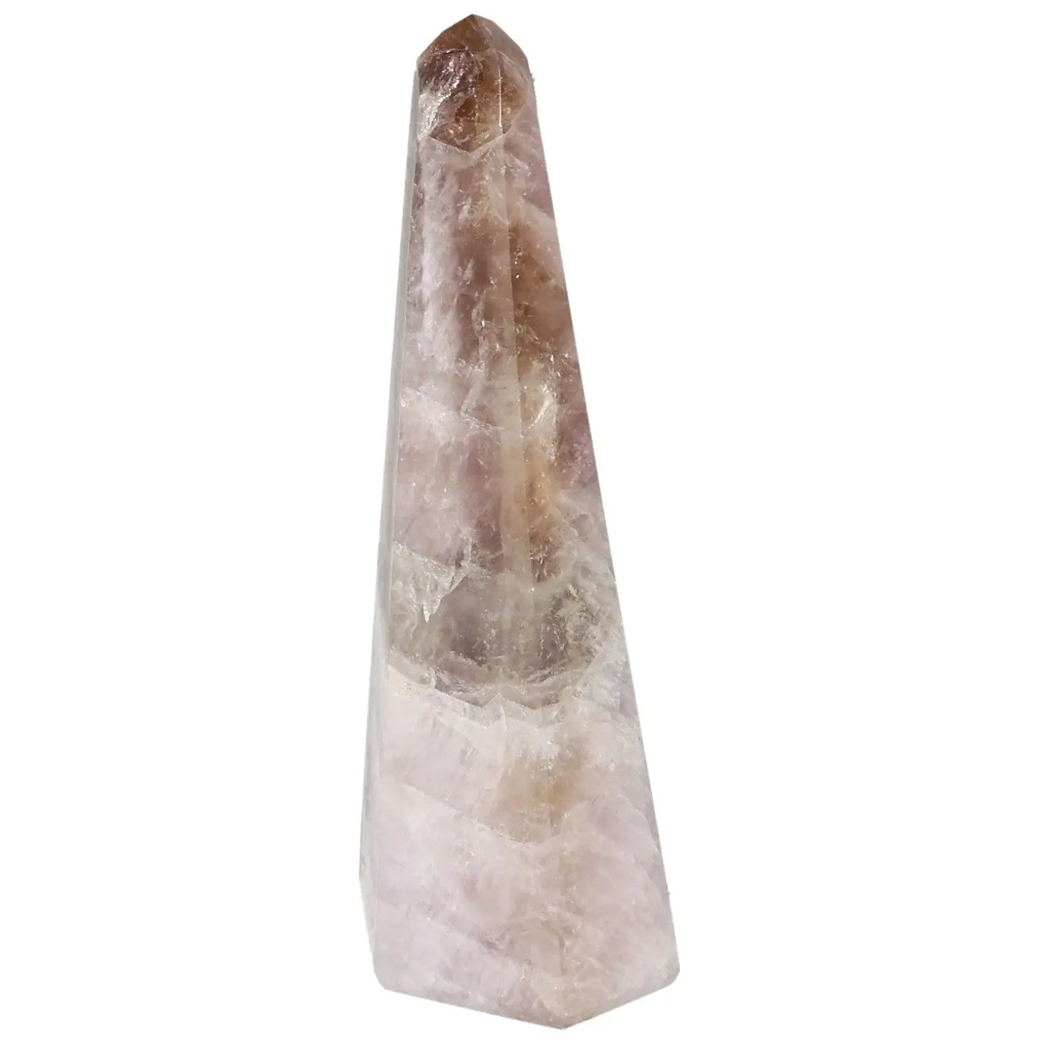 Seven Point Polished Amethyst Crystal from Sylvia Crystals, promotes emotional stability, mental clarity, and reduces stress.