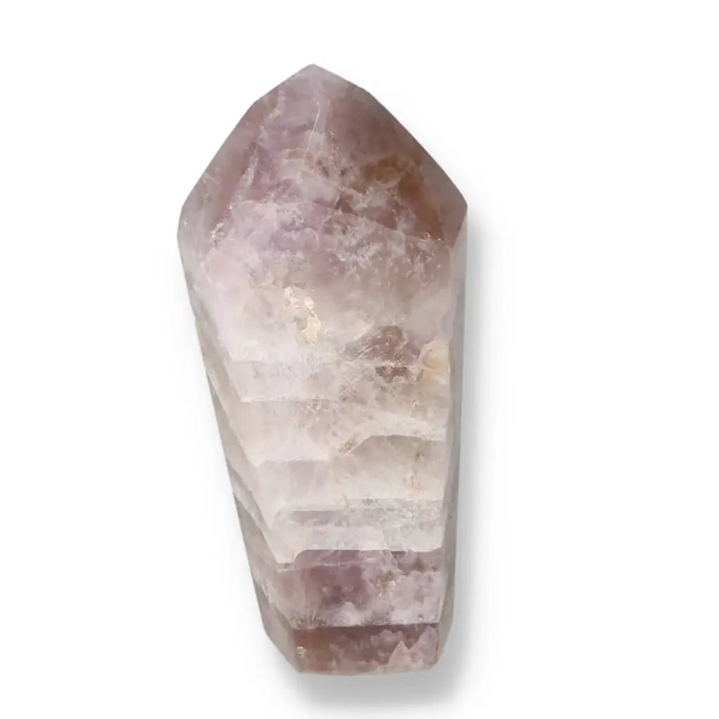 Seven Point Polished Amethyst crystal by Sylvia Crystals, showcasing a blend of minerals with stress-relieving properties.