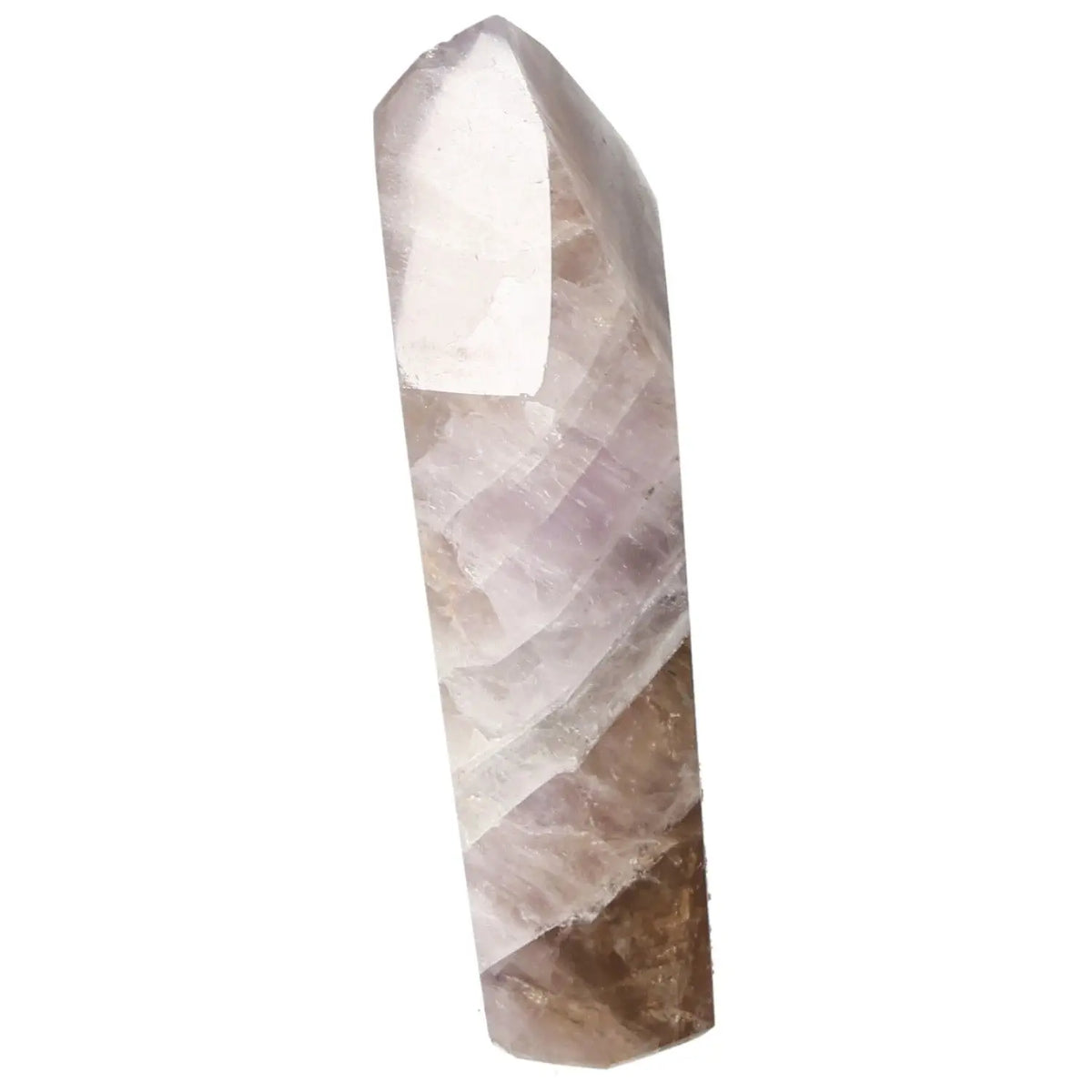 Seven Point Polished Amethyst crystal from Sylvia Crystals, showcasing its stress-relieving properties and luxurious craftsmanship.
