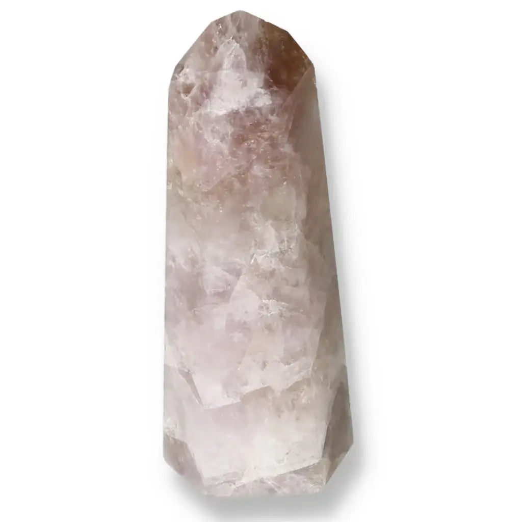 Seven Point Polished Amethyst crystal from Sylvia Crystals, known for stress relief and energy boost, enhancing focus and vitality.