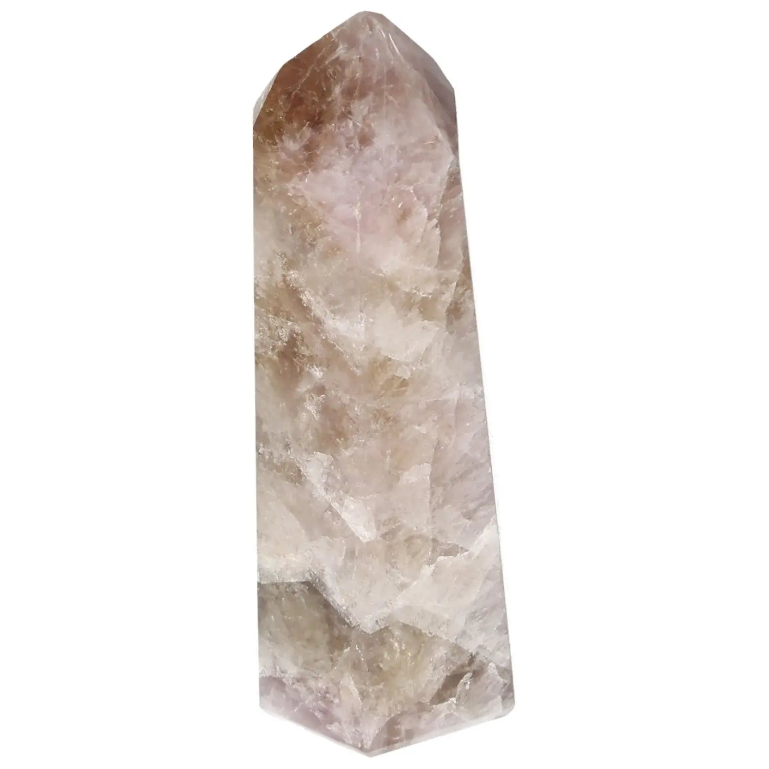 Seven Point Polished Amethyst crystal from Sylvia Crystals, known for reducing stress and boosting energy, with a polished finish.