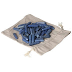 Blue Aventurine small sticks on a beige cloth, symbolizing spiritual transformation and mystical properties for personal awakening.