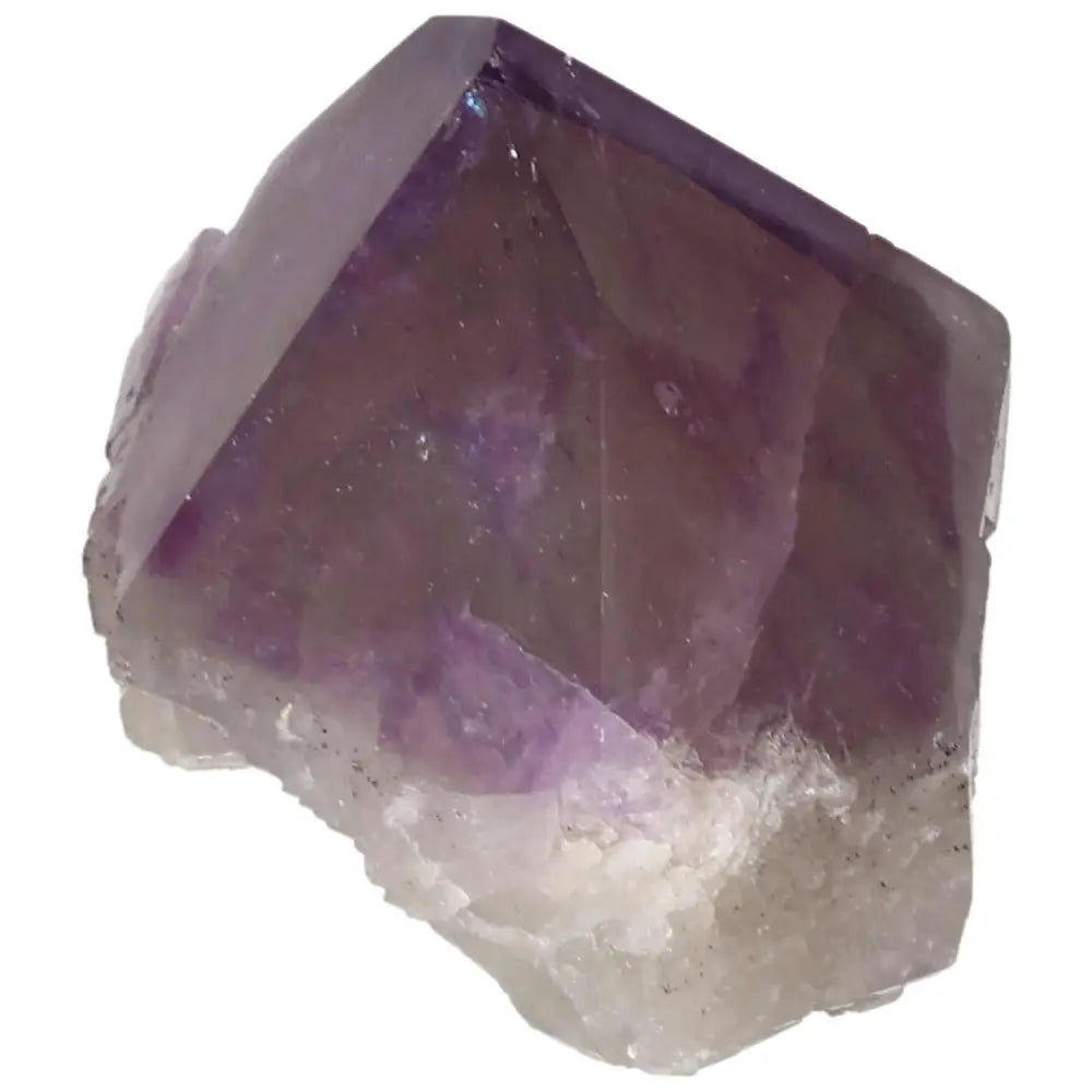 Polished Point Amethyst crystal by Sylvia Crystals, showcasing deep violet hues and exquisite craftsmanship for spiritual and aesthetic appeal.