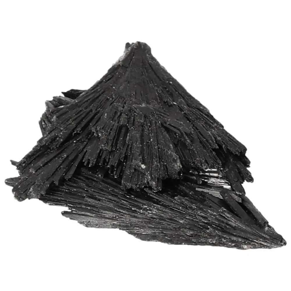 Black Kyanite crystal from Sylvia Crystals, ideal for introspection, mental clarity, and spiritual enhancement; premium quality stone.