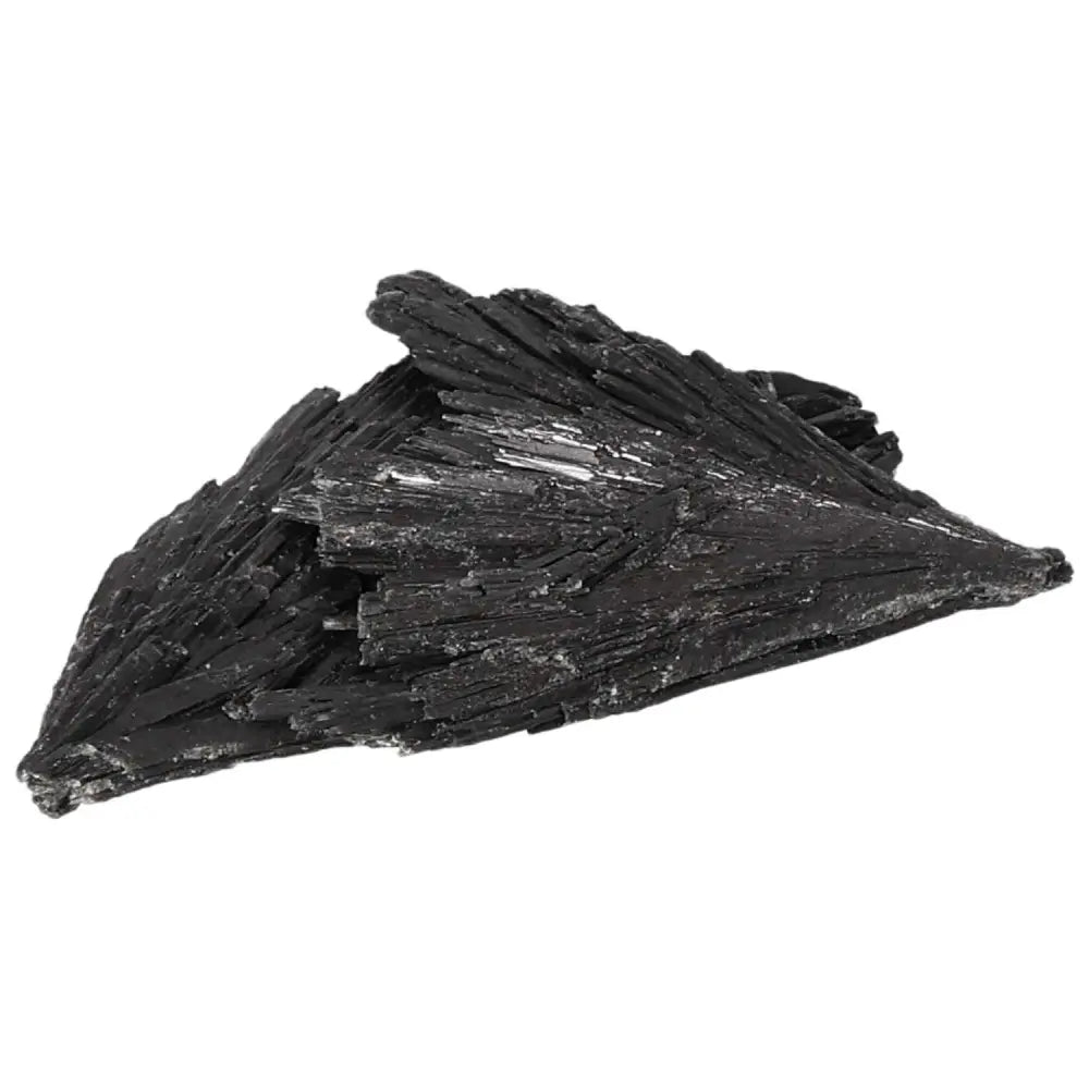 Black Kyanite stone from Sylvia Crystals, showcasing natural beauty for spiritual growth and mental clarity.