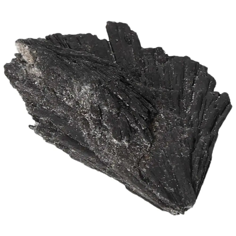 Black Kyanite crystal from Sylvia Crystals, premium gem for spiritual growth and meditation, enhances introspection.
