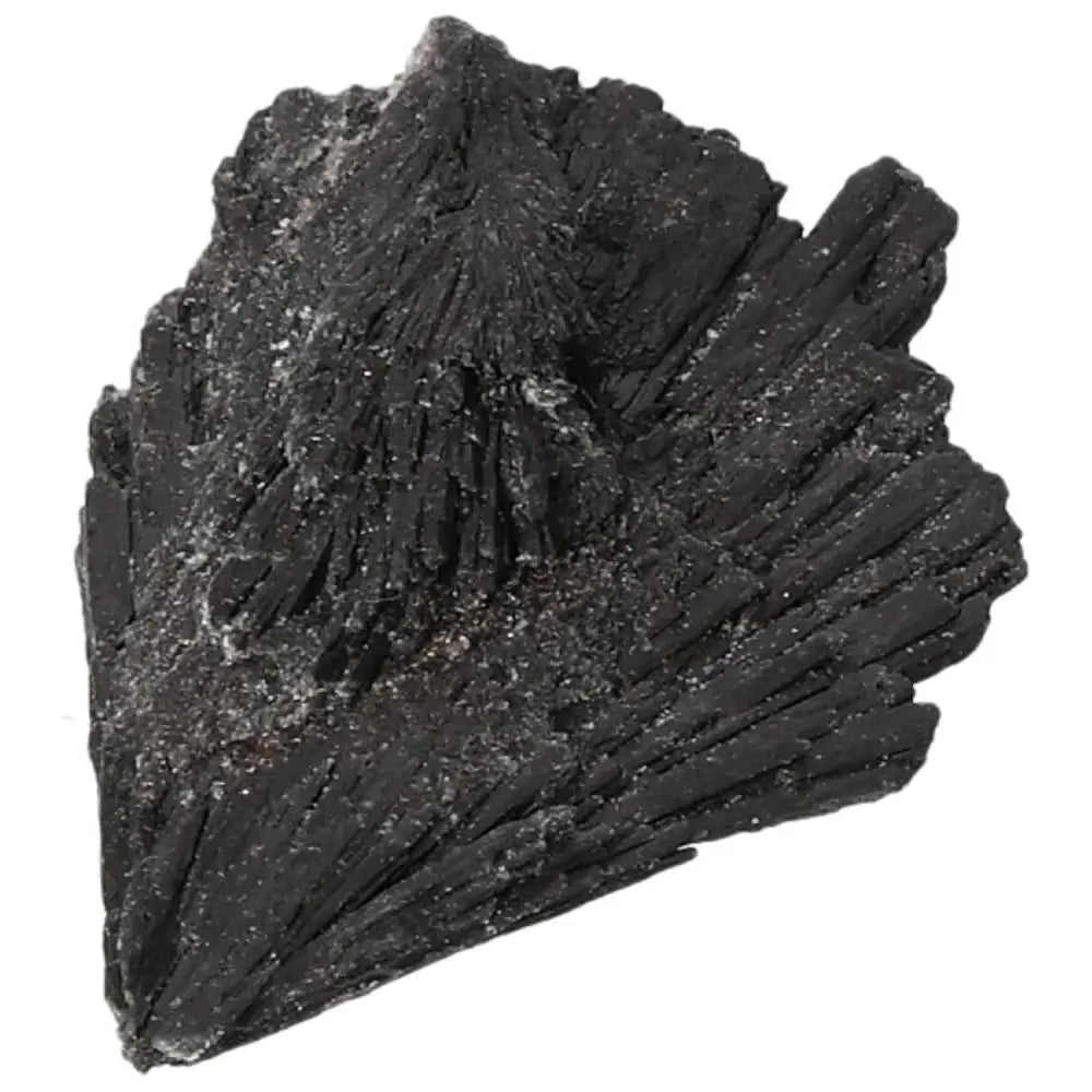 Black Kyanite crystal from Sylvia Crystals, promoting spiritual growth and introspection, ideal for meditation practices.