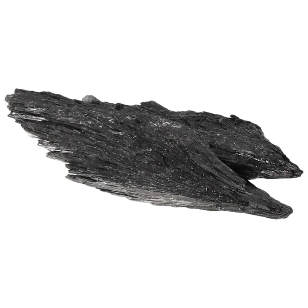 Black Kyanite crystal from Sylvia Crystals, ideal for meditation and introspection, known for clarity and harmony enhancement.