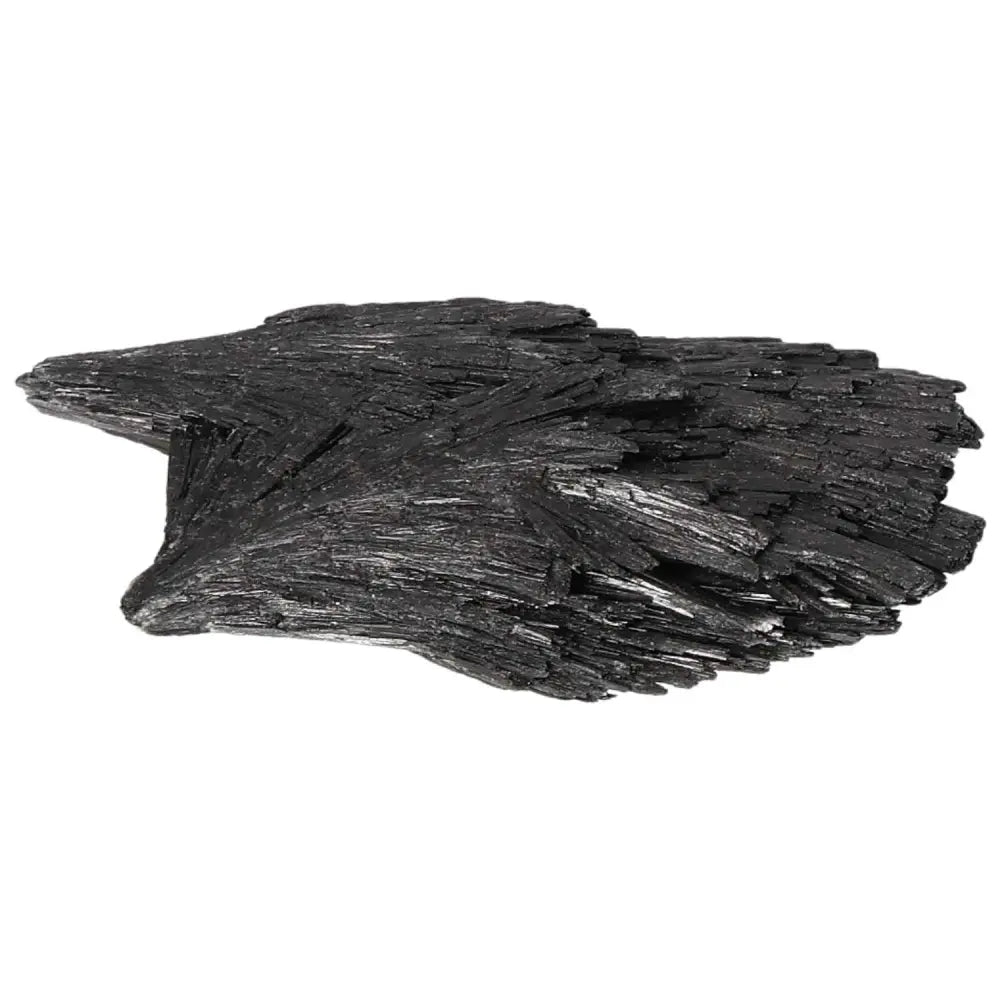 Black Kyanite crystal for meditation and personal growth by Sylvia Crystals, promoting deep introspection and clarity.