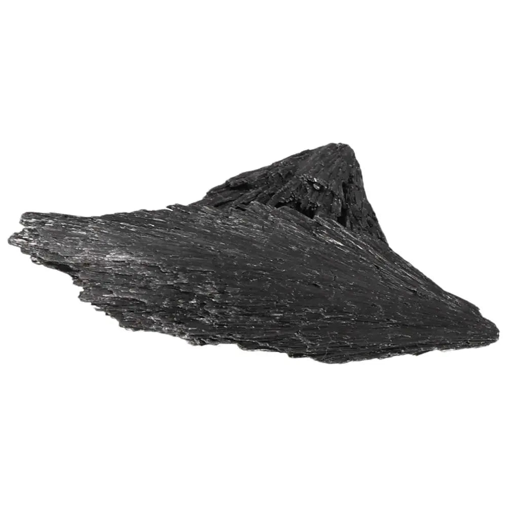 Black Kyanite crystal from Sylvia Crystals, known for enhancing clarity and self-discovery with its unique transformative energy.