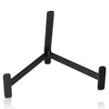Sleek black stand designed as a base for displaying stones, minimalist and modern in style, suitable for home decor or exhibition use.